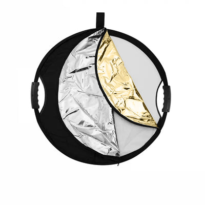 5-In-1 Light Reflector Round with Handles For Photography Disc