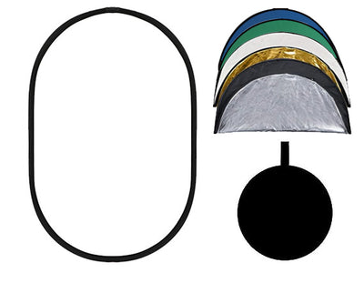7-In-1 Light Reflector Oval For Collapsible Disc