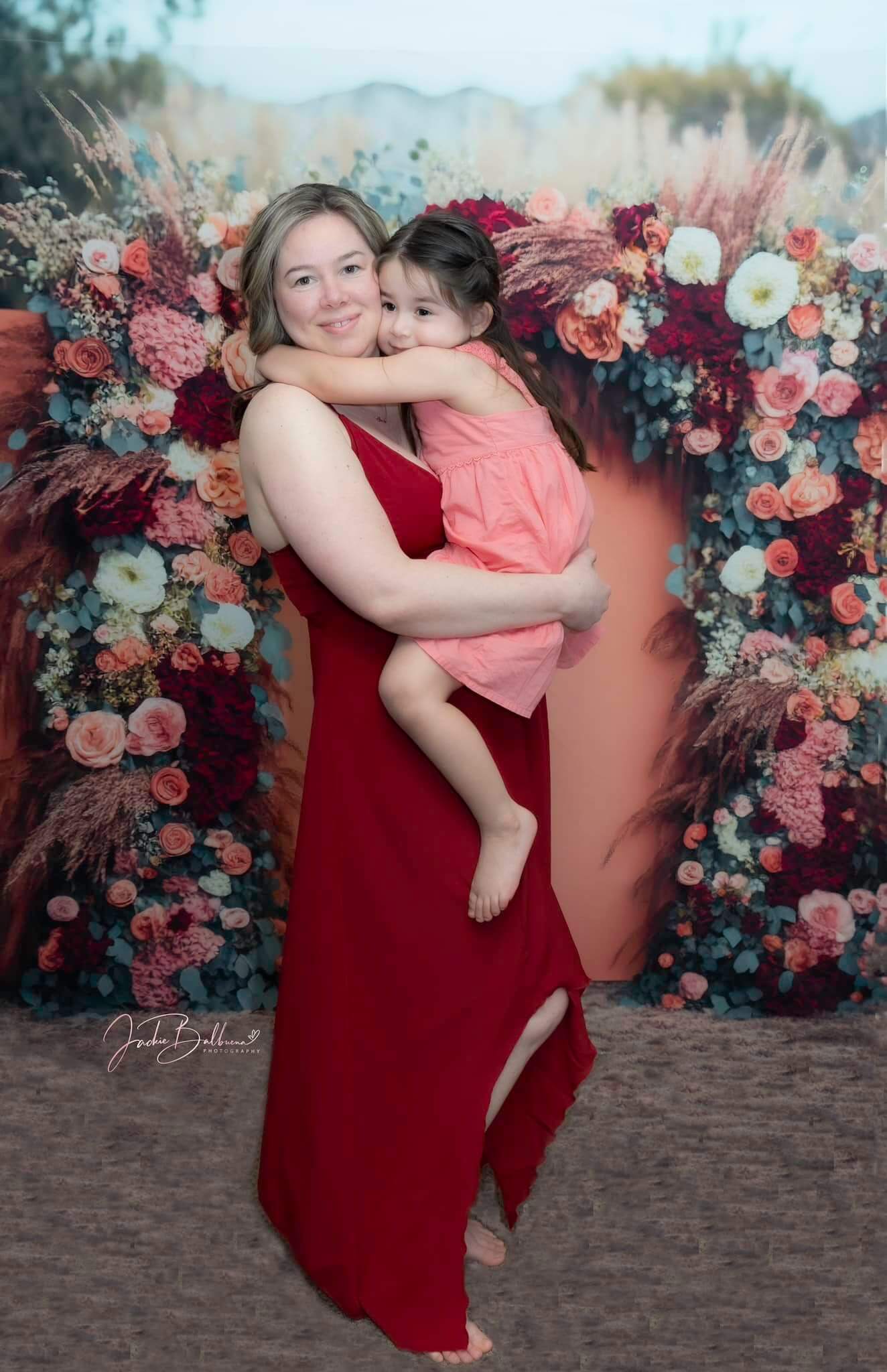 Kate Painted Boho Free Spirit Outside Floral Backdrop Designed by Mini MakeBelieve