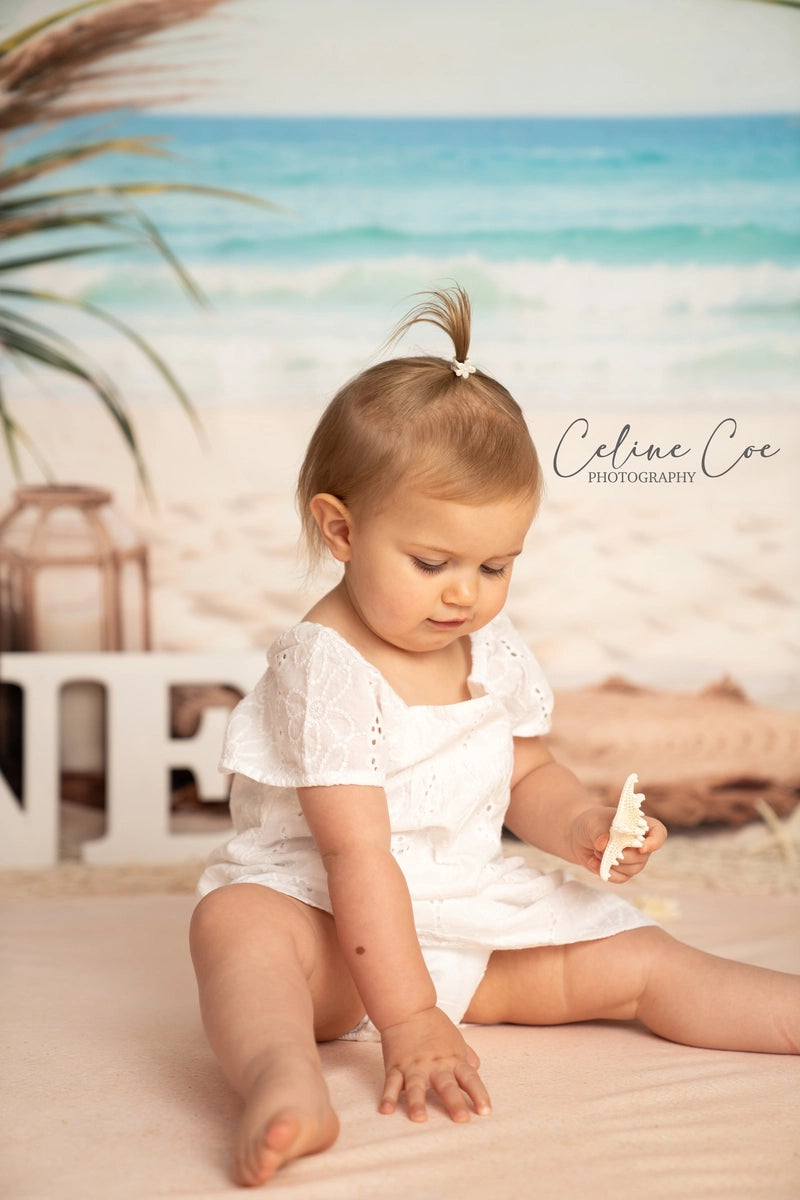 Kate Summer Boho Sea Beach Wedding Colorful Floral Door Backdrop Designed by Emetselch