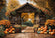 Kate Fall Forest Pumpkin Brown Barn Door Backdrop Designed by Emetselch