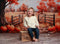 Kate Autumn Outdoor Maple Leaves Forest Field Pumpkin Path Backdrop Designed by GQ
