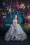 Kate Spring Fine Art Oil Painterly Floral Dark Teal Backdrop Designed by Mini MakeBelieve