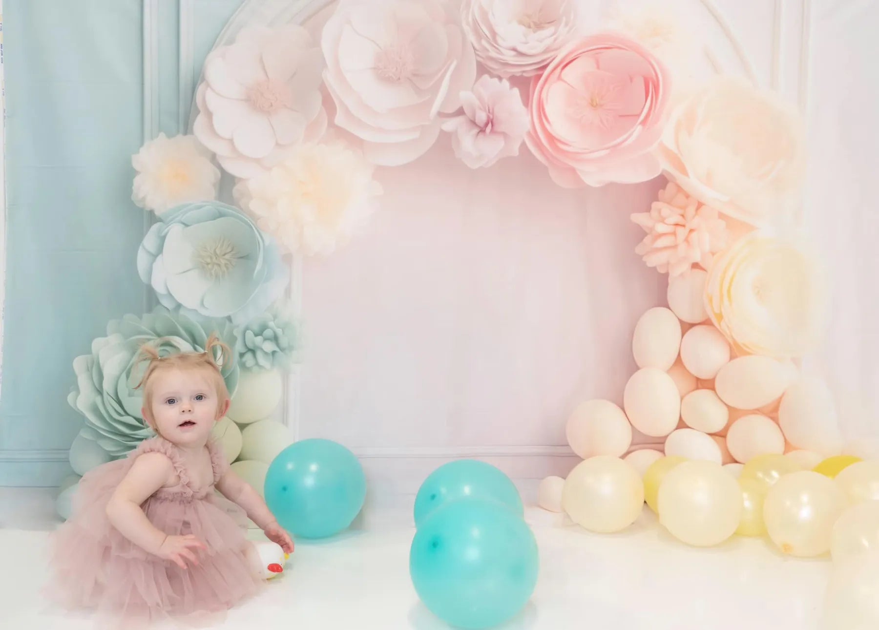 Kate Spring Fling Colorful Floral Arch Wall Backdrop Designed by Patty Robert