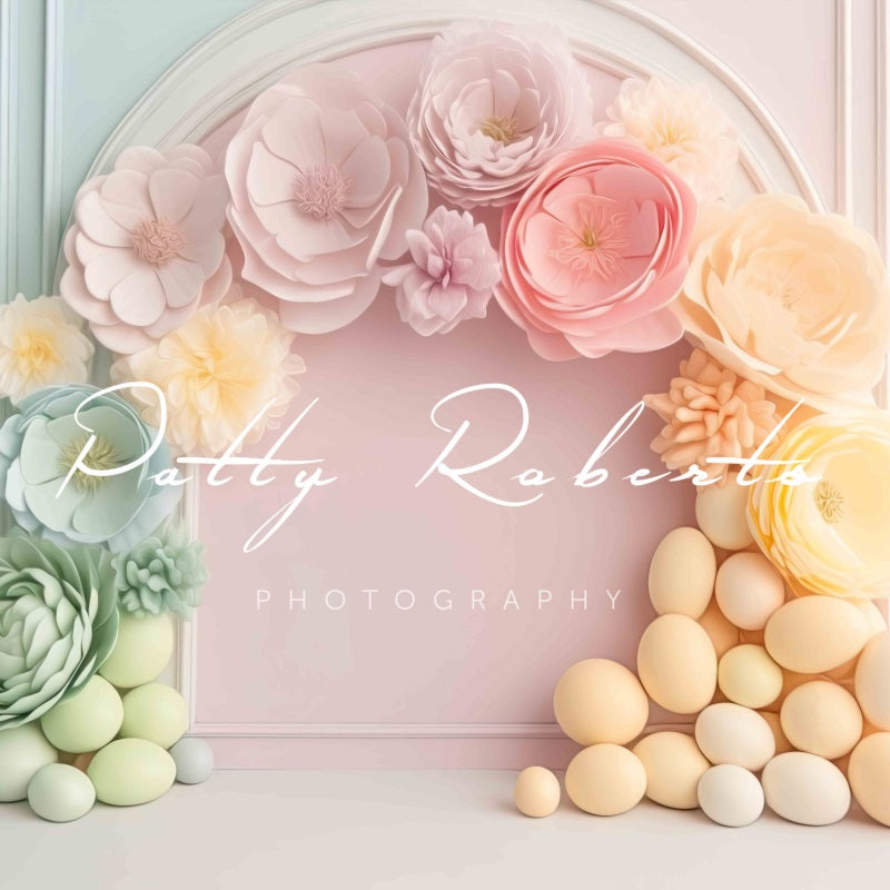 Kate Spring Fling Colorful Floral Arch Wall Backdrop Designed by Patty Robert