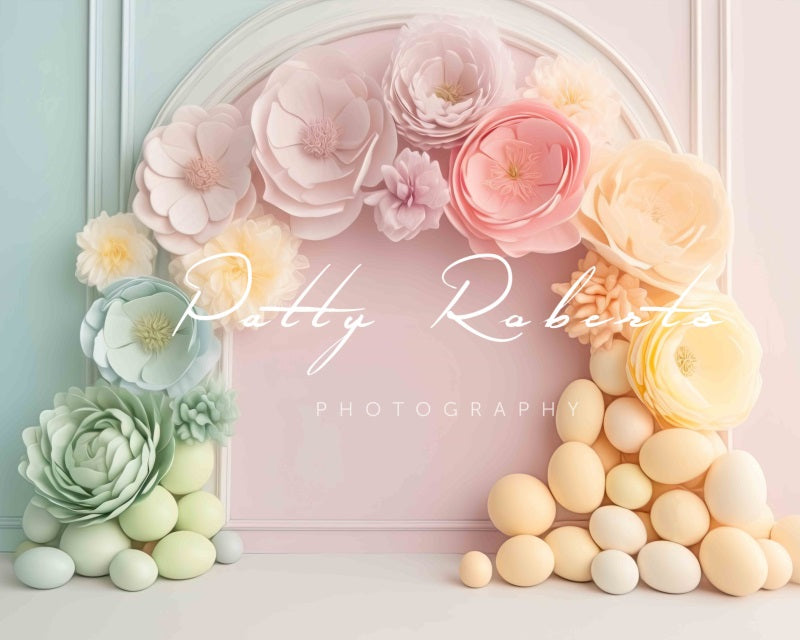 Kate Spring Fling Colorful Floral Arch Wall Backdrop Designed by Patty Robert