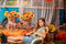 Kate Autumn Sunflower Blue White Car Bus Backdrop for Photography