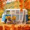 Kate Autumn Sunflower Blue White Car Bus Backdrop for Photography