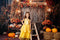 Kate Autumn Leaves Retro Barn Backdrop Designed by Emetselch