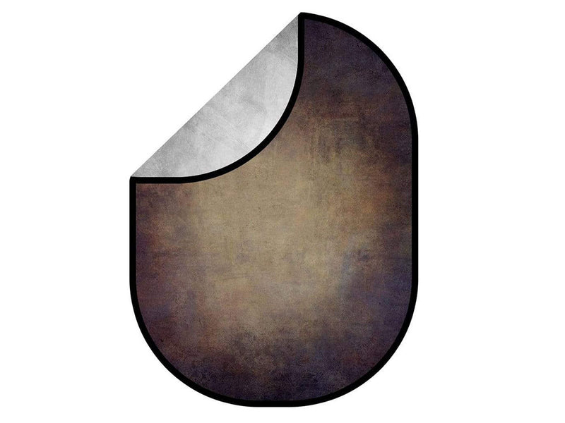 Kate Dark Brown Abstract Texture/Silver Gray Texture Collapsible Backdrop Photography 5X6.5ft(1.5x2m) - Purezens