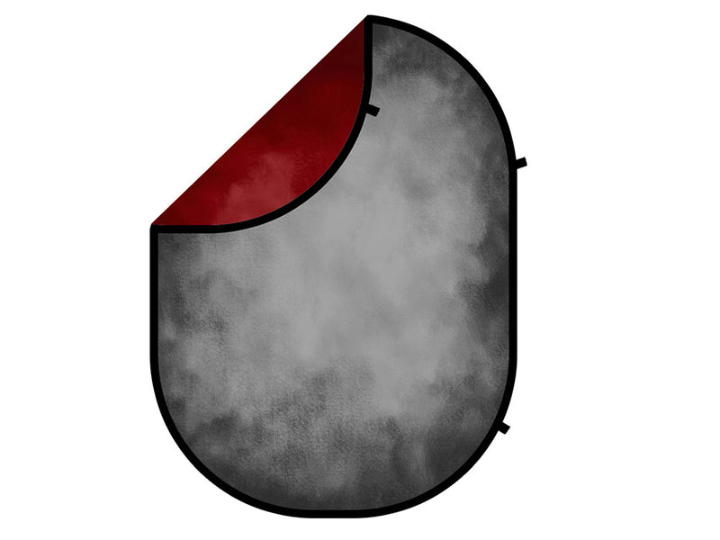 Kate Abstract Gray/Burgundy Red Collapsible Backdrop Photography 5X6.5ft(1.5x2m)