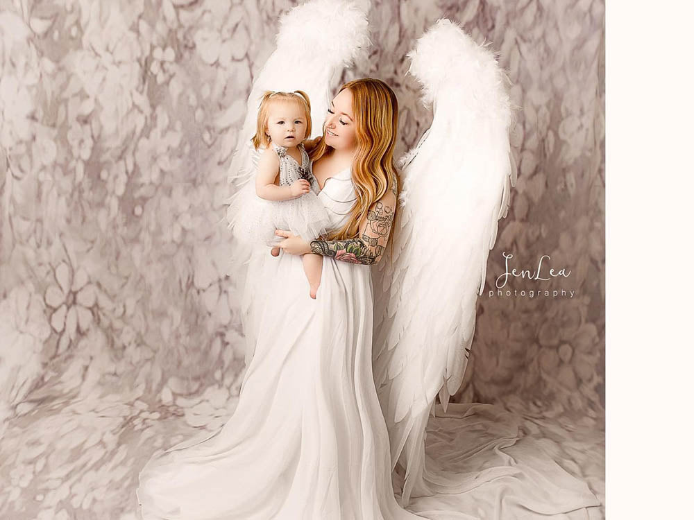 Kate Sliver Flower Backdrop Newborn Background for photo booth - Purezens