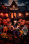 Kate Halloween Outdoor Forest Pumpkin Cottage Backdrop Designed by Emetselch
