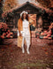 Kate Fall Forest Pumpkin Brown Barn Door Backdrop Designed by Emetselch
