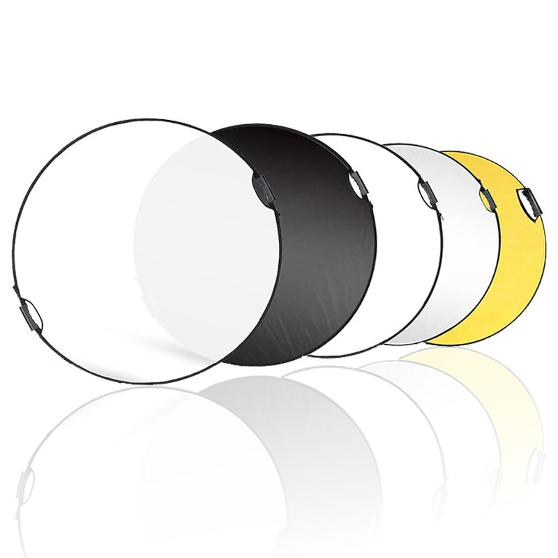 5-In-1 Light Reflector Round with Handles For Photography Disc
