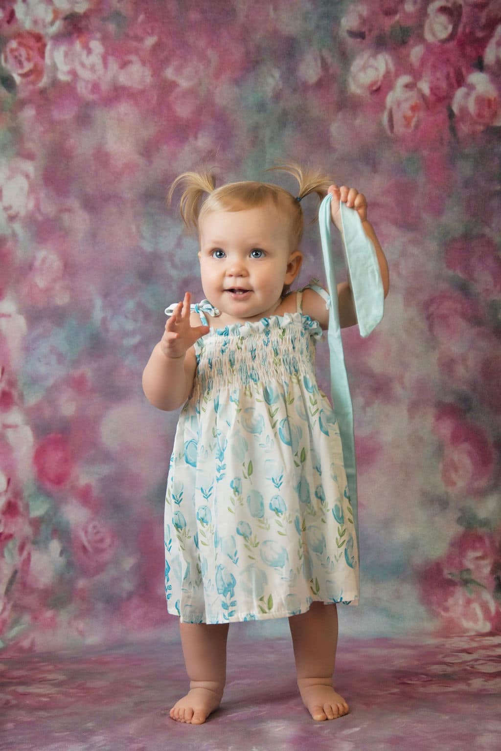 Kate Pink Florals Hand Painting Liked Portrait Photography Backdrops - Katebackdrop