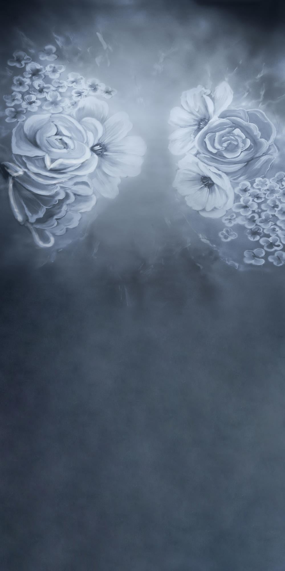 Kate Fine Art Florals Denim/Blue Backdrop Portrait Photography - Purezens