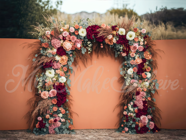Kate Painted Boho Free Spirit Outside Floral Backdrop Designed by Mini MakeBelieve