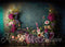 Kate Spring Fine Art Oil Painterly Floral Dark Teal Backdrop Designed by Mini MakeBelieve