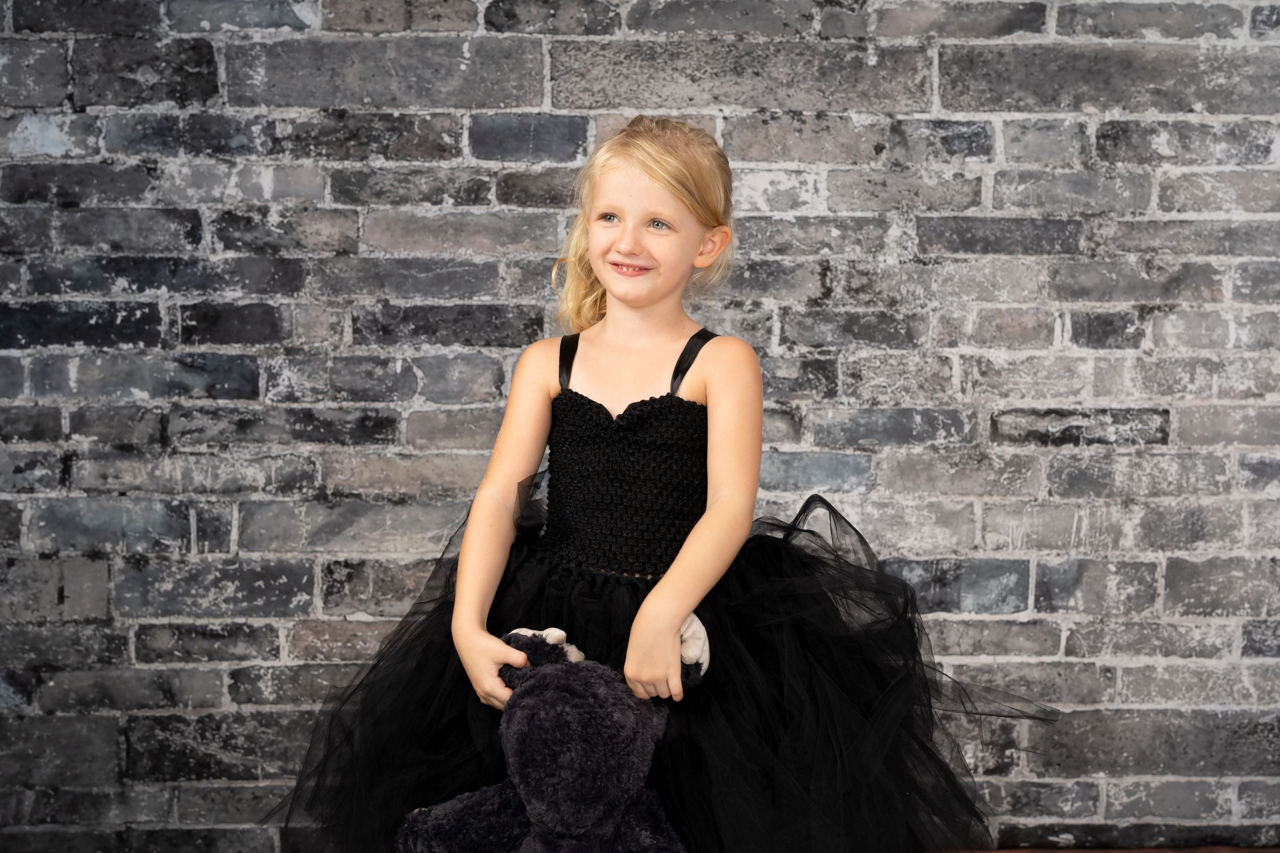 Kate Dark Tone Brick Wall Backdrop Designed by Emetselch - Purezens