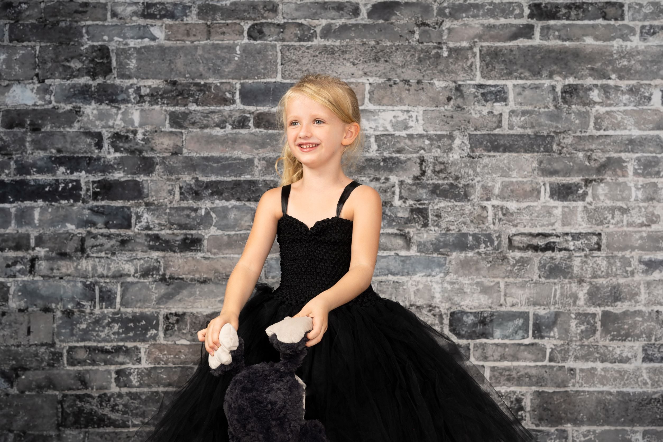 Kate Dark Tone Brick Wall Backdrop Designed by Emetselch - Purezens