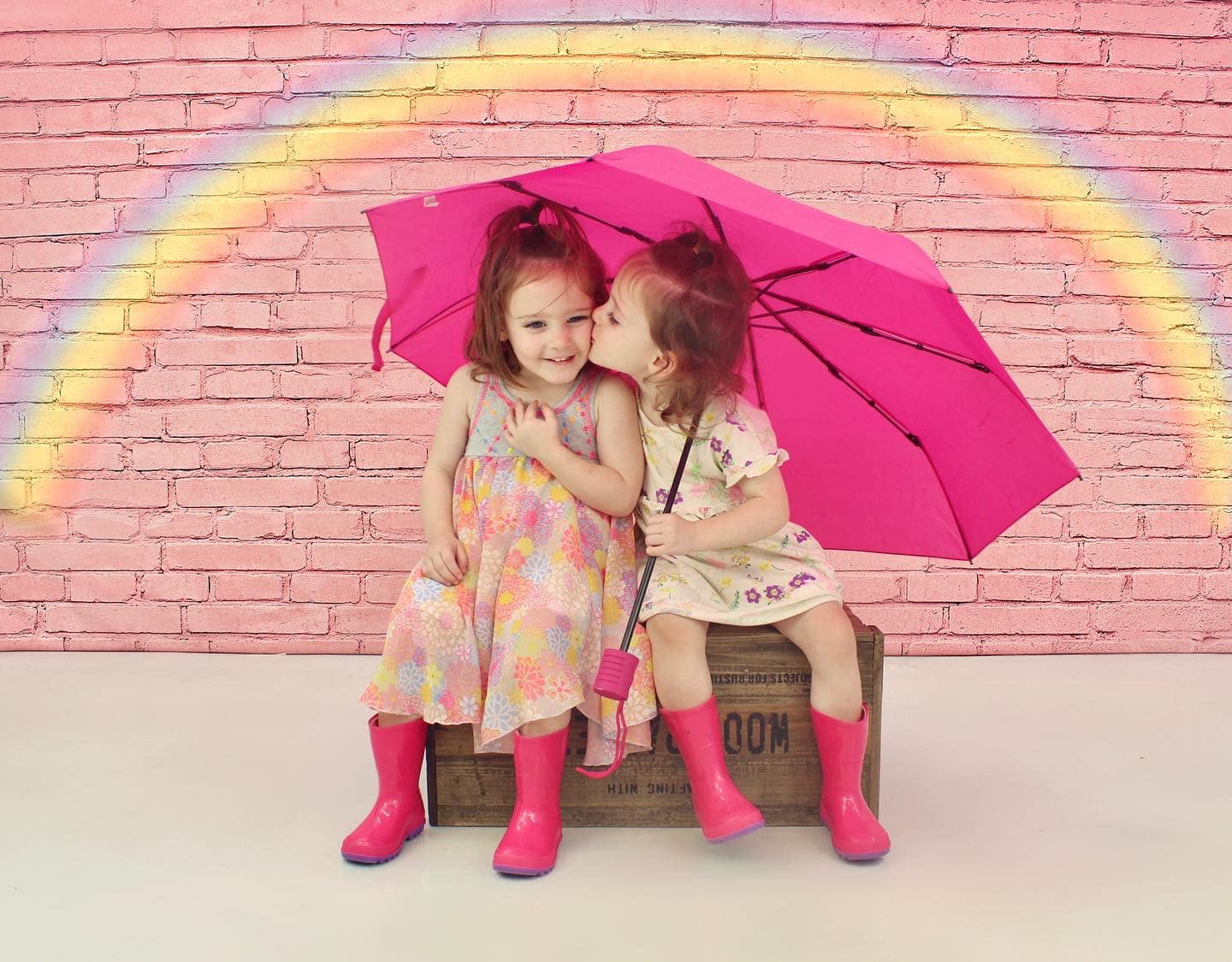 Kate Pink Brick Wall Backdrop Designed by Kate Image - Purezens