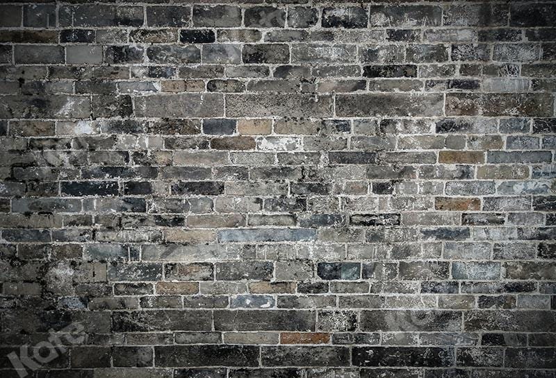 Kate Dark Tone Brick Wall Backdrop Designed by Emetselch - Purezens