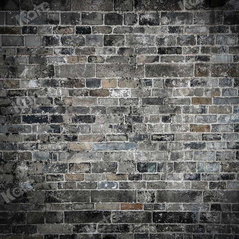 Kate Dark Tone Brick Wall Backdrop Designed by Emetselch - Purezens