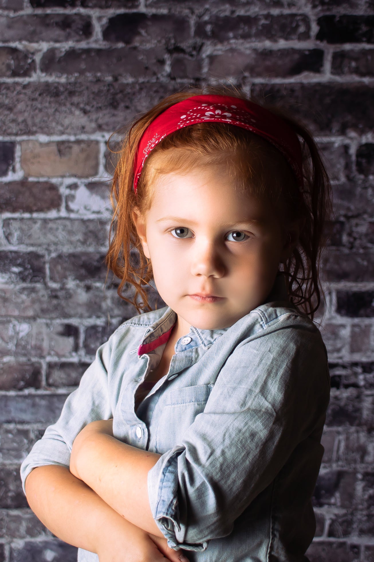 Kate Dark Tone Brick Wall Backdrop Designed by Emetselch - Purezens