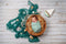Kate Rustic White Wood Rubber Floor Mat Designed by Arica Kirby(little blue) - Purezens