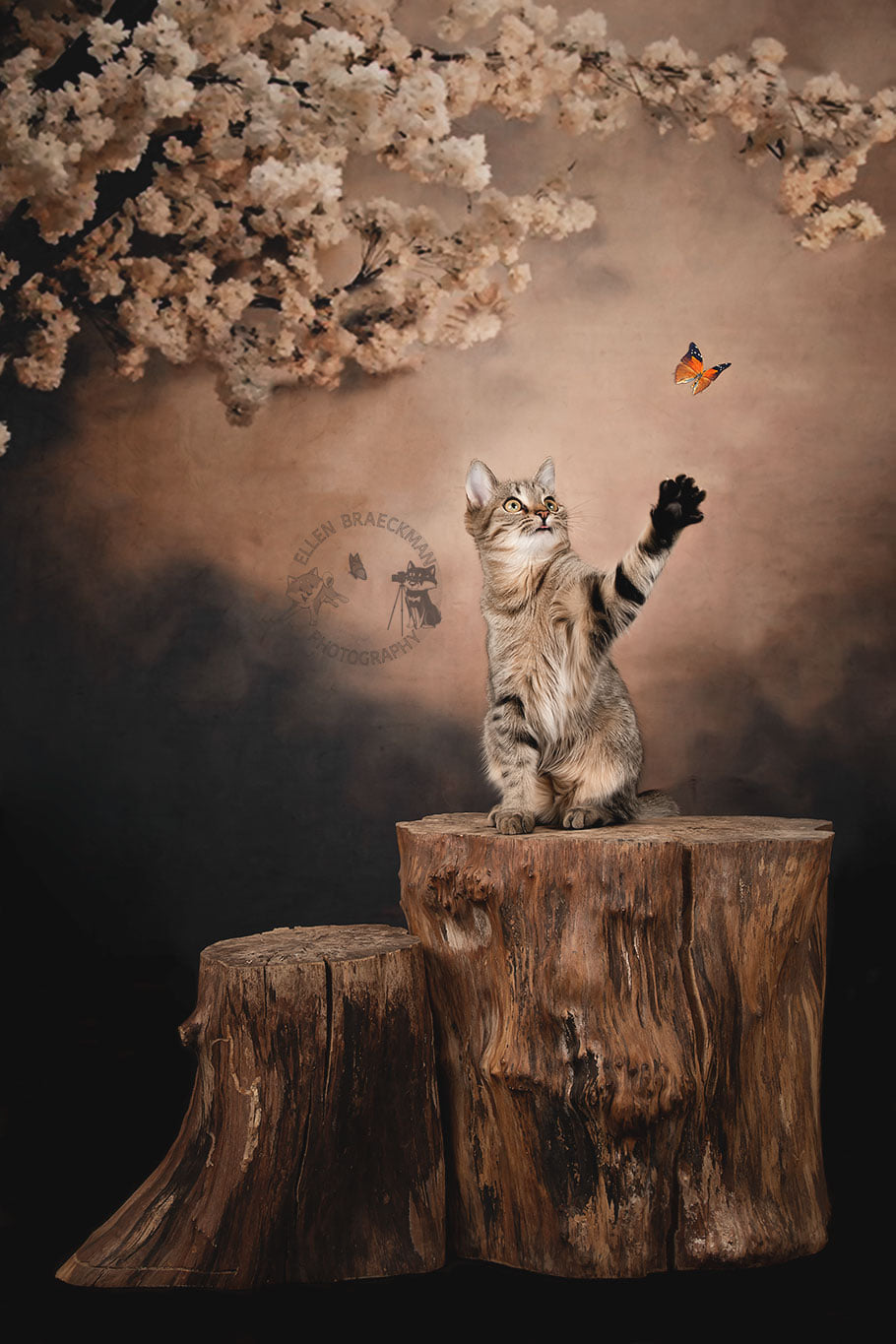 Kate Abstract Background With Florals Backdrops for Photography - Purezens