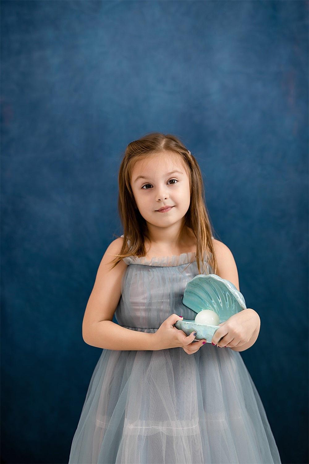 Kate Abstract Cream/Abstract Blue Collapsible Backdrop Photography 5X6.5ft(1.5x2m) - Purezens