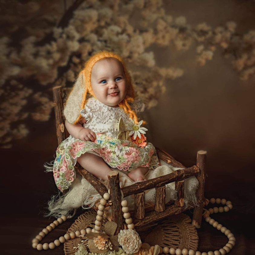 Kate Abstract Background With Florals Backdrops for Photography - Purezens