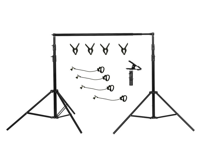 RTS Kate 3x2.8m Backdrop Stand Frame Kit for Photography Studio( including 4 fish mouth clips + 4 stretch clips + E vigorous clip)(U.S. only)