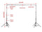 Kate 3x2.8m Backdrop Stand Frame Kit for Photography Studio( including 4 fish mouth clips + 4 stretch clips + E vigorous clip) - Purezens